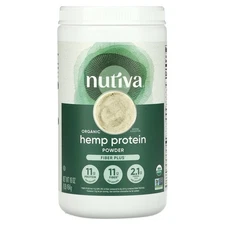 Nutiva Organic Superfood Hemp Protein Hi-Fiber 16 oz 454 g B Corp, BPA-Free,