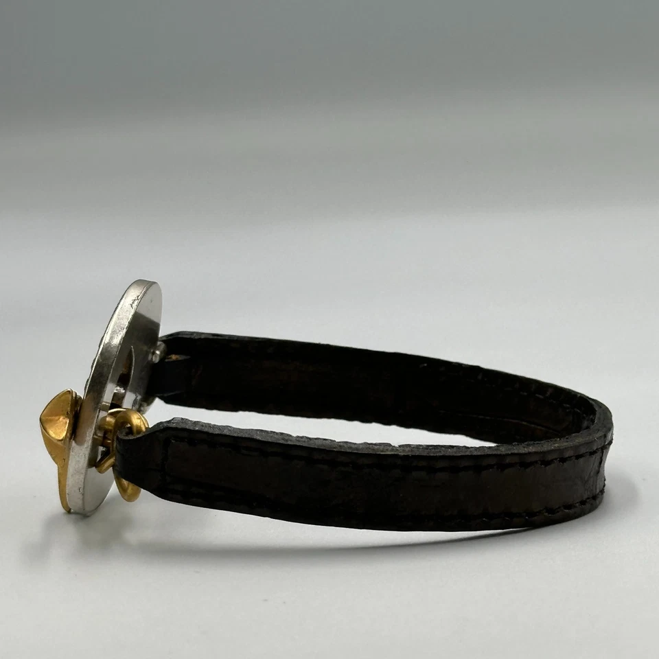 Винтажный браслет Brighton Moon Shooting Star коричневый кожаный ремешок застежка-переключатель - Изображение 4 из 4