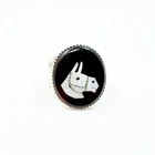 Vintage Zuni MBS Sterling Silver Horse Inlay Ring Size 11.75