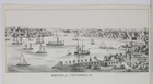 1860s CIVIL WAR ILLUSTRATED LETTER SHEET / STATIONERY - HAMPTON ROADS VIRGINIA