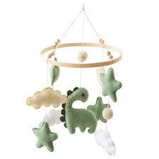 Calming Soother Baby Crib Mobile Nursery Safe Green Dinosaur Theme Crib