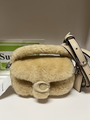 Coach Mini Tabby Bag 12 in Shearling leather cream CQ168 cute | eBay