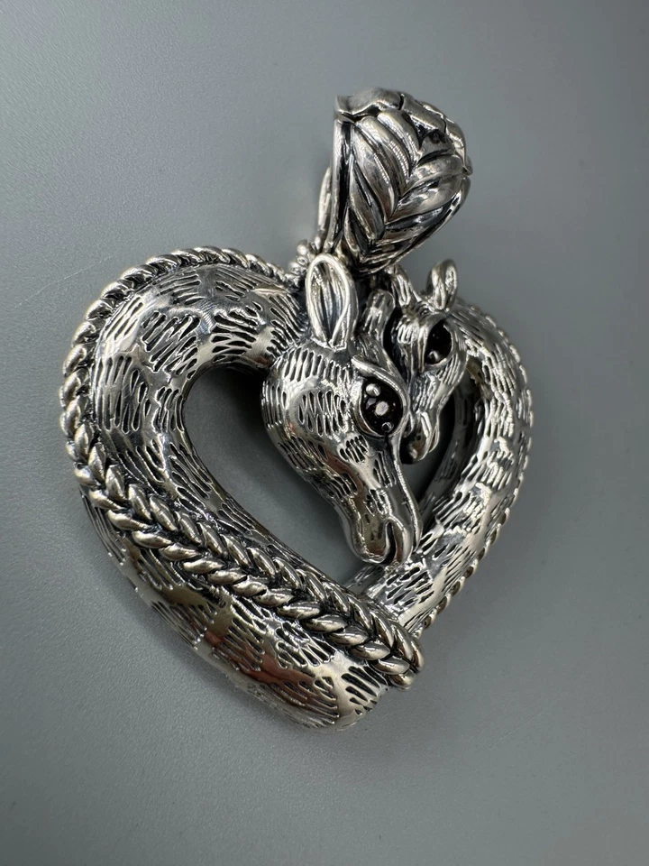 Colgante Corazón Jai By John Hardy Plata de Ley 925 Amatista Ojos de Jirafa Foto 2 de 4