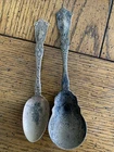 Antique RW&S Wallace Sterling Silver Sugar Shell Spoon & Monogram “A” Spoon 40g