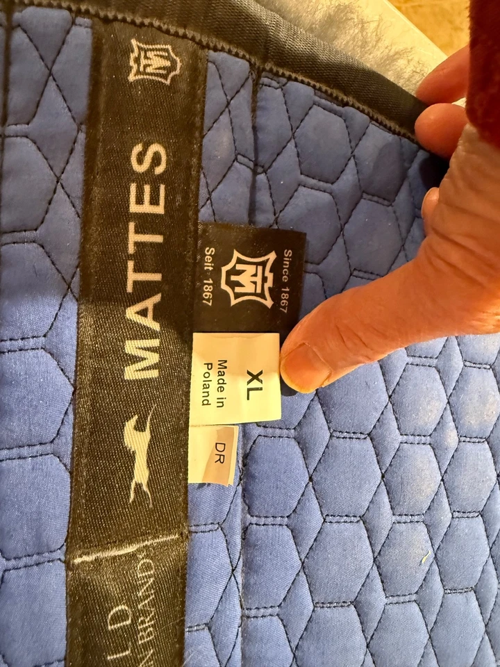 Media almohadilla de doma mate talla XL, color personalizado, ¡usada una vez! Foto 4 de 4