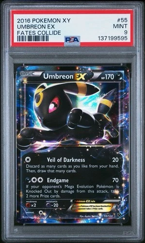 2016 POKEMON XY FATES COLLIDE #55 UMBREON EX PSA 9