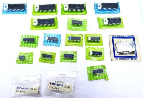 Sony IC Bundle Various Audio Video Control ICs, Pioneer MN3008 BBD Chips Lot