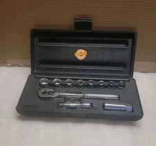 Vintage ACE Hardware 21148, 12 Piece 3/8 Drive Socket Set, Complete W/ Case