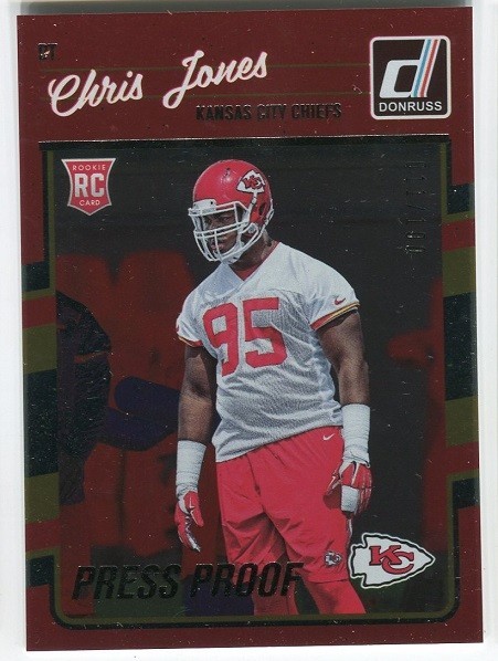 Chris Jones Panini Donruss #309 Press Proof Silver
