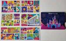 Disneyland 70th Disney Vacation Club DVC 6 Postcard Set & Sleeve, Park Hotel Key