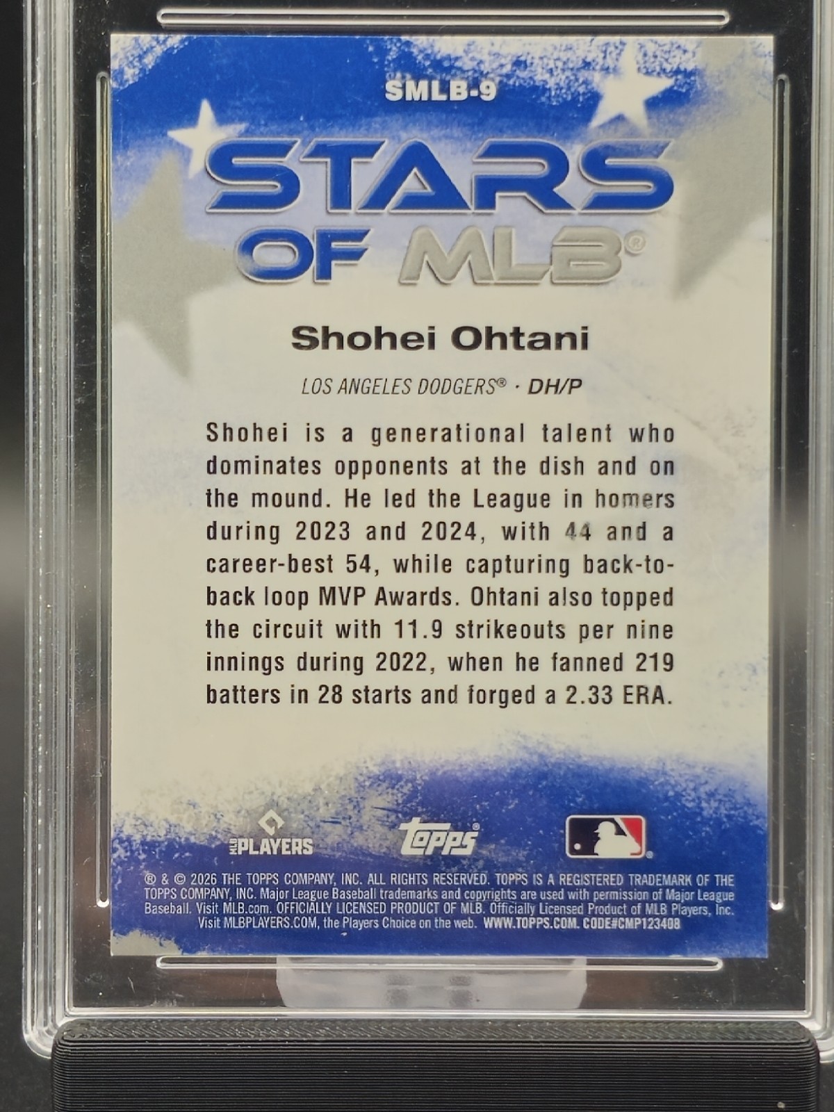 2026 Topps Series 1 - Stars of Mlb Shohei Ohtani #SMLB-9 PSA 10 view 2
