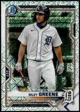 2021 Bowman Chrome #BCP-188 Riley Greene Prospects Mojo Refractor E1