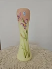 Super Rare Fenton Burmese Hand Painted Dragonfly Glass Vase