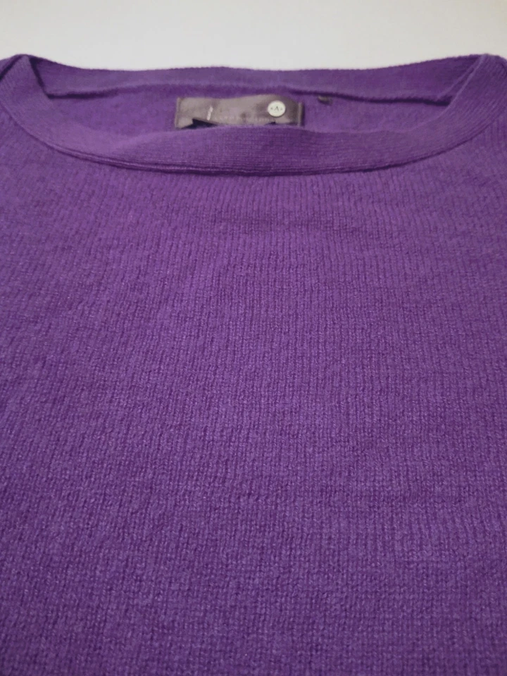 Suéter para mujer ANTHROPOLOGIE 100 % CACHEMIR (XS) púrpura CUERPO ANCHO Foto 2 de 4
