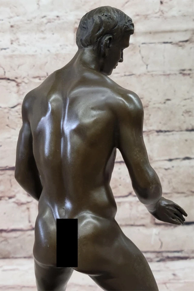 Escultura de Bronce, Estatua Hecha a Mano Gay Edición Coleccionista Hombre Desnudo Arte Gay Foto 4 de 4
