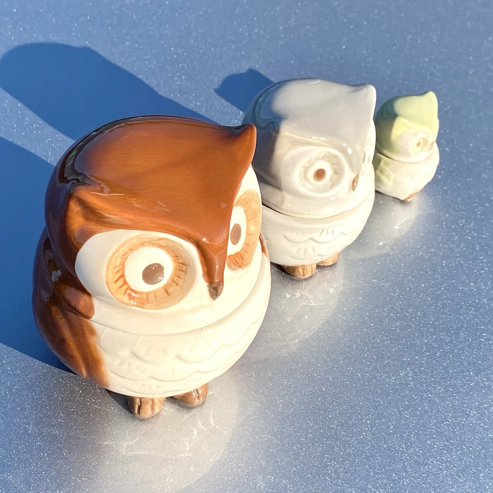 World Market Ceramic Owl Nesting Measuring Cups 6 Pieces