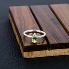 Sterling 925 Solid Silver Ring/Peridot Birthday Ring/Jewellery/Women's  All Size