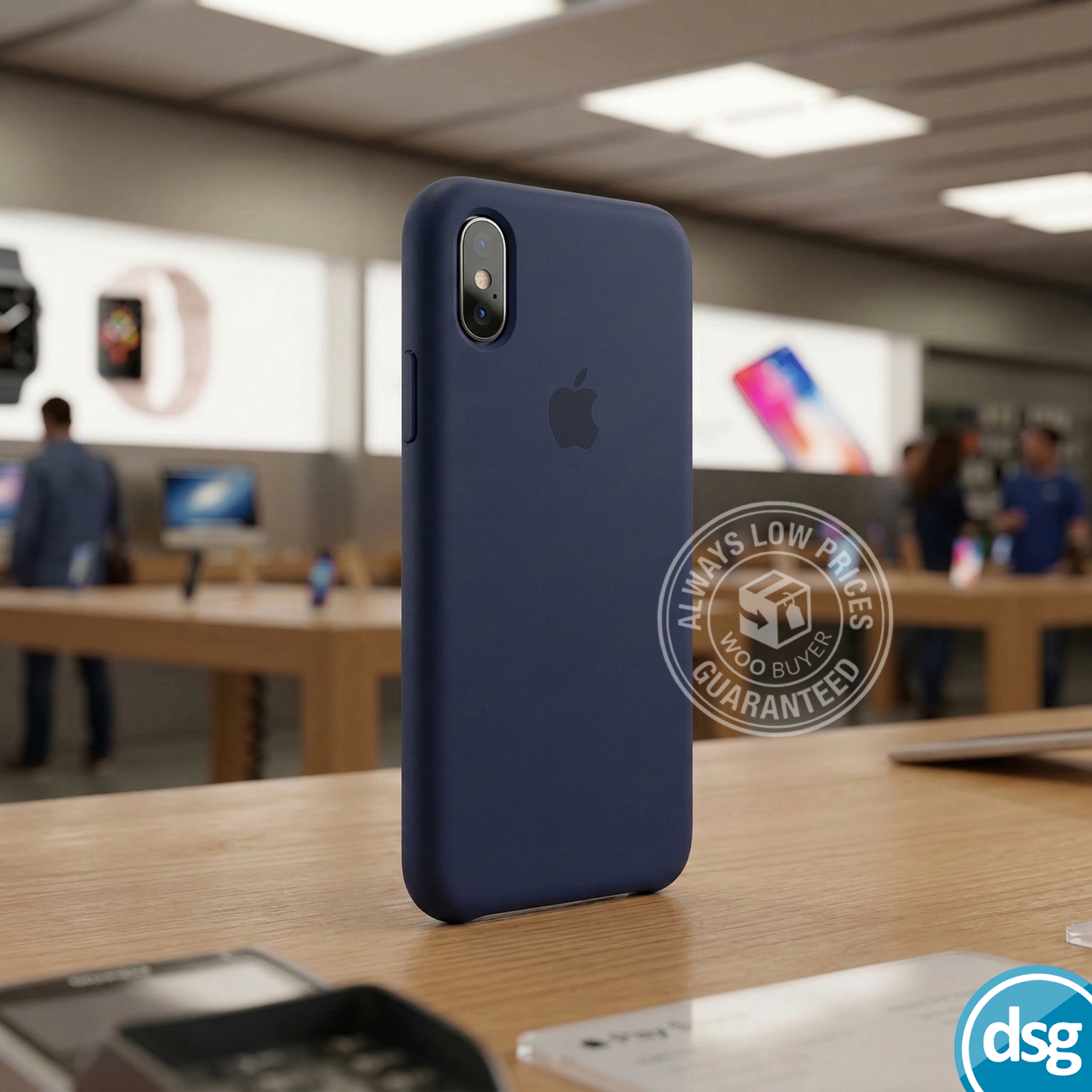 Genuine Apple iPhone XS Silicone Case Cover / Midnight Blue Official - MRW92ZM/A