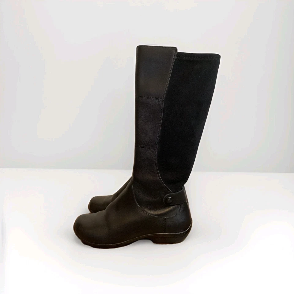 Botas da moda DANSKO Francesca femininas EUA 5.5-6/EUR 36 couro preto alta - Imagem 3 de 4