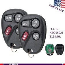 2 For 1996 1997 1998 1999 2000 Chevy Tahoe Keyless Entry Remote Key Fob Abo1502t