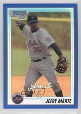 2010 Bowman Chrome Prospects Blue Refractor 46/150 Jefry Marte #BCP112 7h6