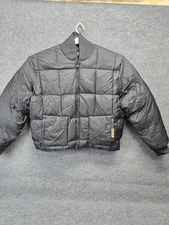 Tempco Jacket Mens 3XL Black Puffer Bomber Nylon Quilted Zip Rib Knit Collar