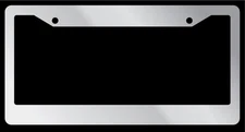 Chrome License Plate Frame "Blank Frame" Auto Accessory Novelty