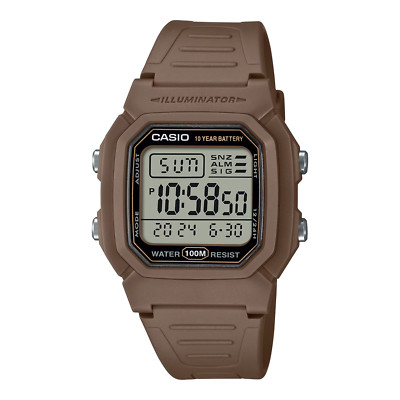 Casio W800H-5AV, Digital Watch, Resin Band, Stopwatch, Alarm, 10 Year Battery
