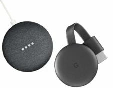 Google GA00545-US Smart TT Kit: Google Home Mini and Chromecast - Charcoal