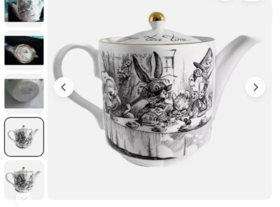Fortnum & Mason/Rory Dobner Alice In Wonderland Teapot/22-carat gold detailing/L