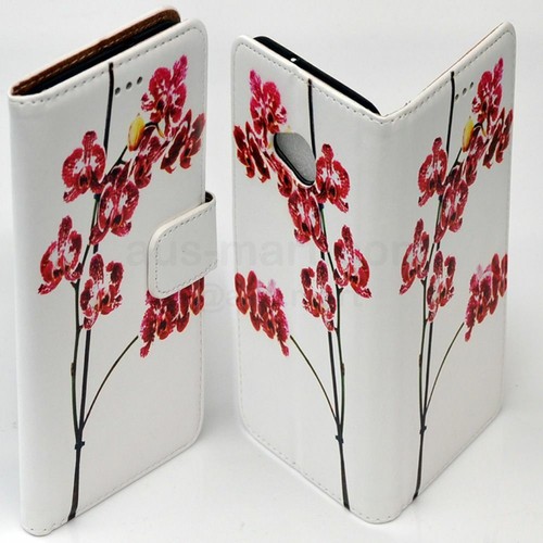 For Sony Xperia Series - Flower Print Theme Wallet Mobile Phone Case Cover - Picture 8 of 11