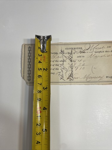 Recibo/factura de envío Gloucester Massachusetts 1879 - Imagen 3 de 4