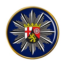 Polizei Rheinland-Pfalz Anstecknadel Emaille Pin Badge Gold 23mm