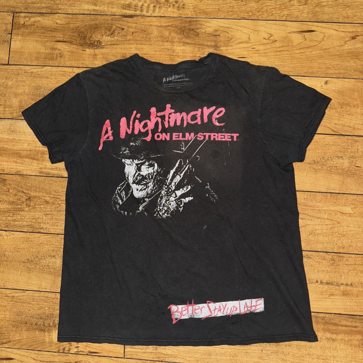 Freddy Krueger Tシャツ ブラック Nightmare On Elm Street Freddy Krueger T-Shirt Black Medium 19x24