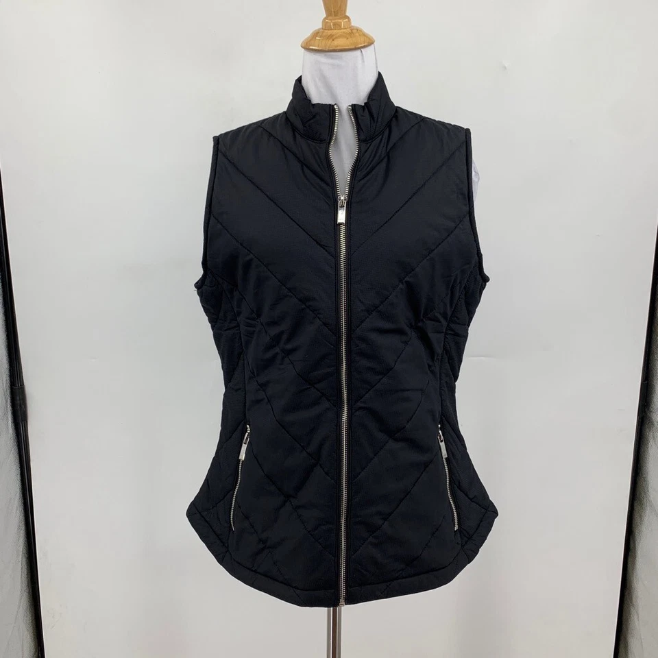 Tail Tech Vest Women M Medium Black Sonny Quilted Full Zip Stand Collar Jacket - Image 2 of 4