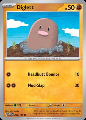Pokemon Diglett (50/210) 151 LP | eBay Pokemon Diglett (50/210) 151 LP | eBay