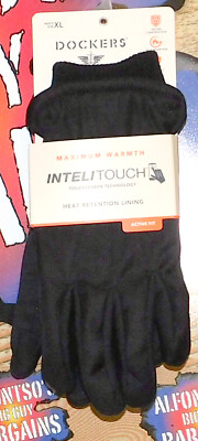 Dockers Intellitouch Mens Gloves Heat Retention Lining $8.99 ONE COLD DAY SALE