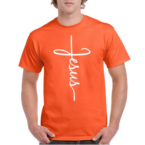 JESUS Cross Mens T-Shirt Christian Religious Faith Disciple Church Shirts - Picture 6 of 15