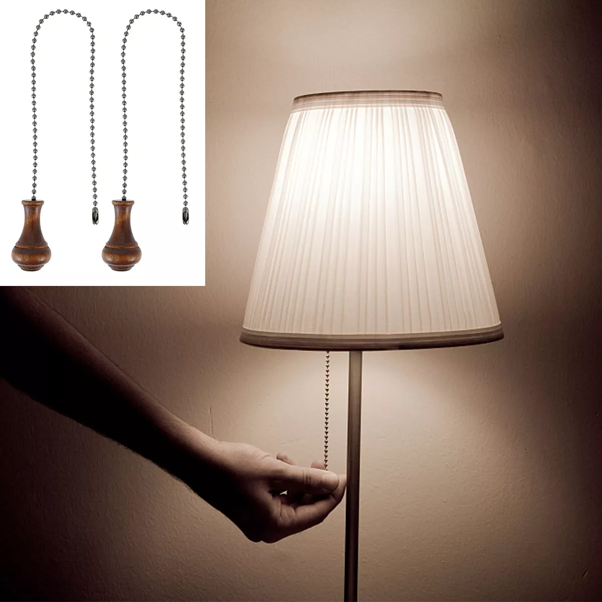 Pull chain outlet pendant light fixture