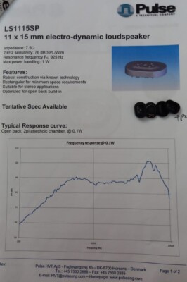 Pulse LS1115SP Speaker 4pcs