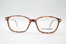 Vintage Terri Brogan 8955 12 Brown Gold Oval Glasses Frame NOS