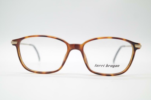 Monture De Lunettes Vintage Terri Brogan 8836 - Brun/argent, Ovale, NOS (neuf Ancien Stock)