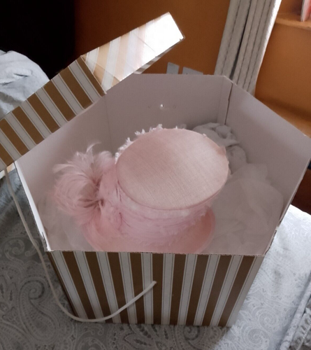 Paddy Campbell Light Pink Silk Wedding Suit Size 16 with Victoria Ann Pink Hat - Picture 15 of 15