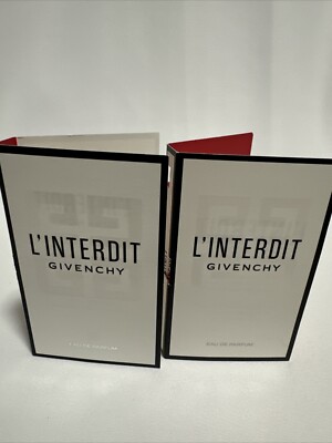 2 X  Givenchy L'Interdit Eau de Parfum 0.03 Fl.Oz/ 1 mL Each Perfume For Women