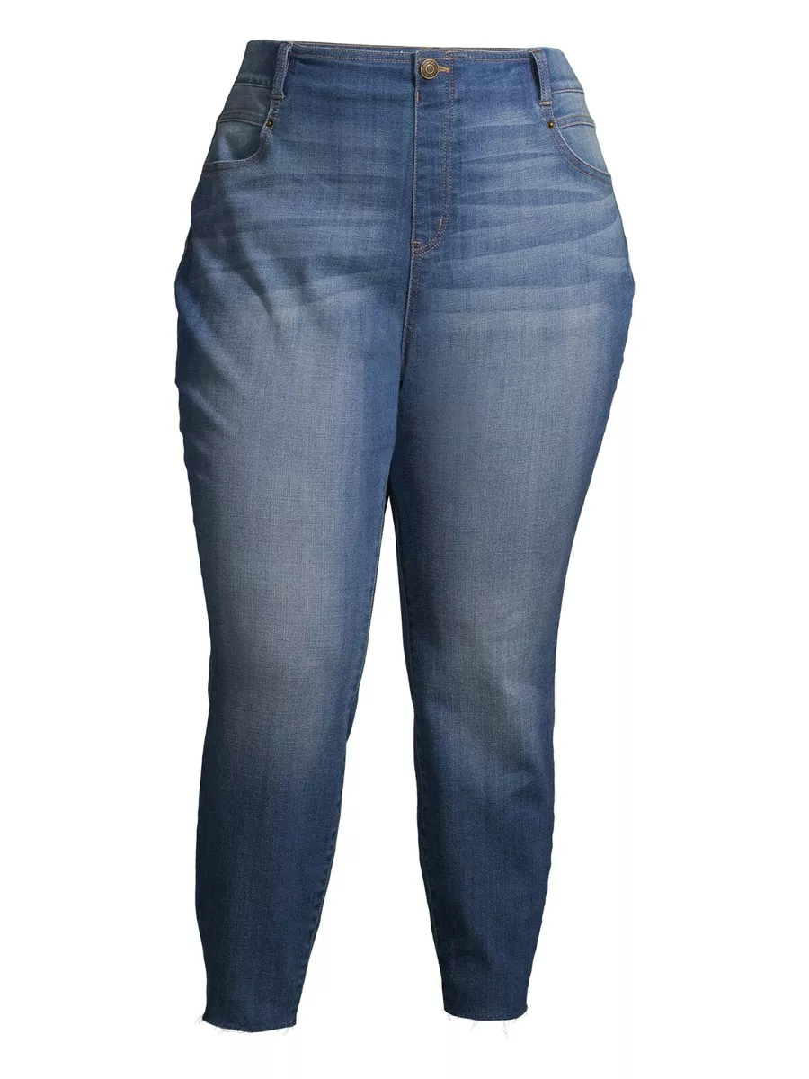 Terra Sky Women s Plus Size Slim Fit Ankle Length Pull On Denim