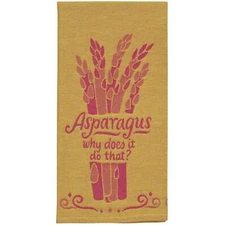 BlueQ Asparagus Why Does it Do That Funny Woven Kitchen Tea Dish Cloth Towel | 