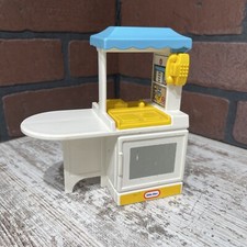 Vintage Little Tikes Doll House Kitchen Island Sink Oven Furniture