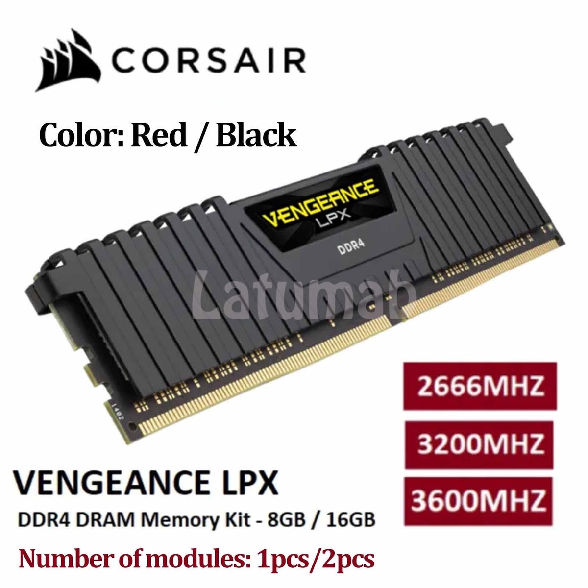 Corsair 2133 8gb VENGEANCE® LPX 16GB (2 X 8GB) DDR4 DRAM Up To