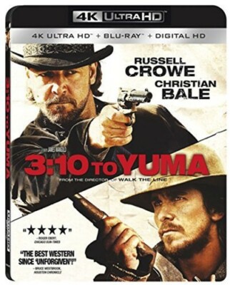 3:10 to Yuma [4K UHD Blu-ray] NEW FREE SHIPPING W/ SLIPCOVER