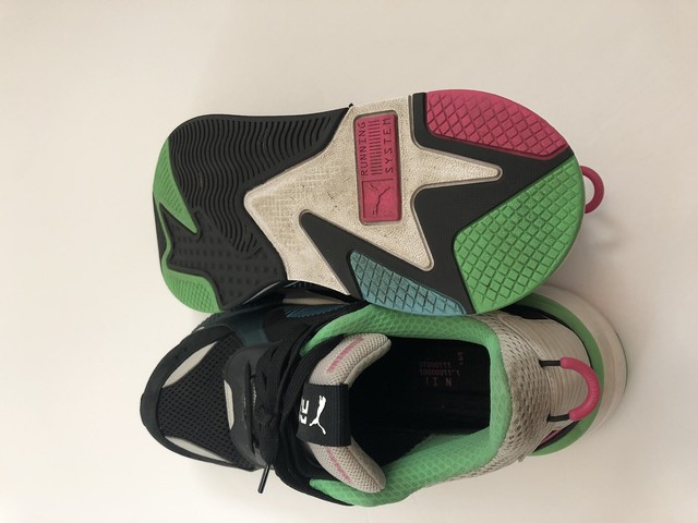 puma rsx black green